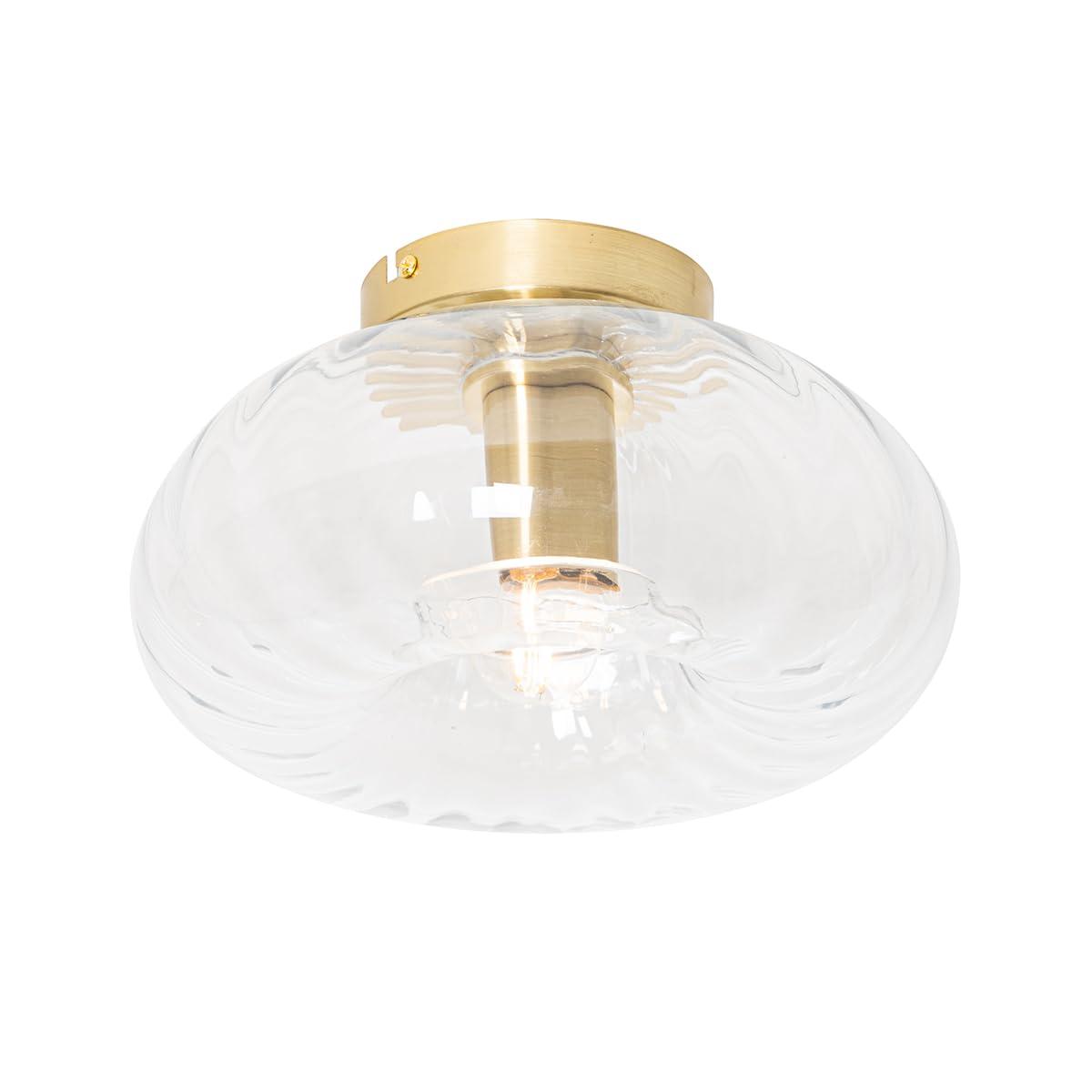 Qazqa ayesha - Lampada da soffitto Art déco - 1 luce - Ø 27 cm - Oro - Art déco - Soggiorno I Camera da letto I Sala da Pranzo I Cucina
