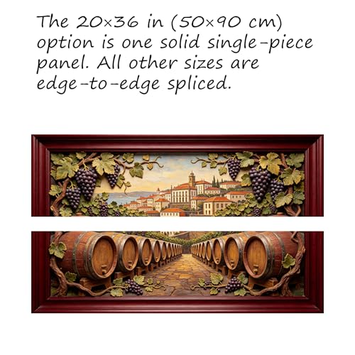 Mural de pared 3D de viñedo extraíble de tela mate para salón 6