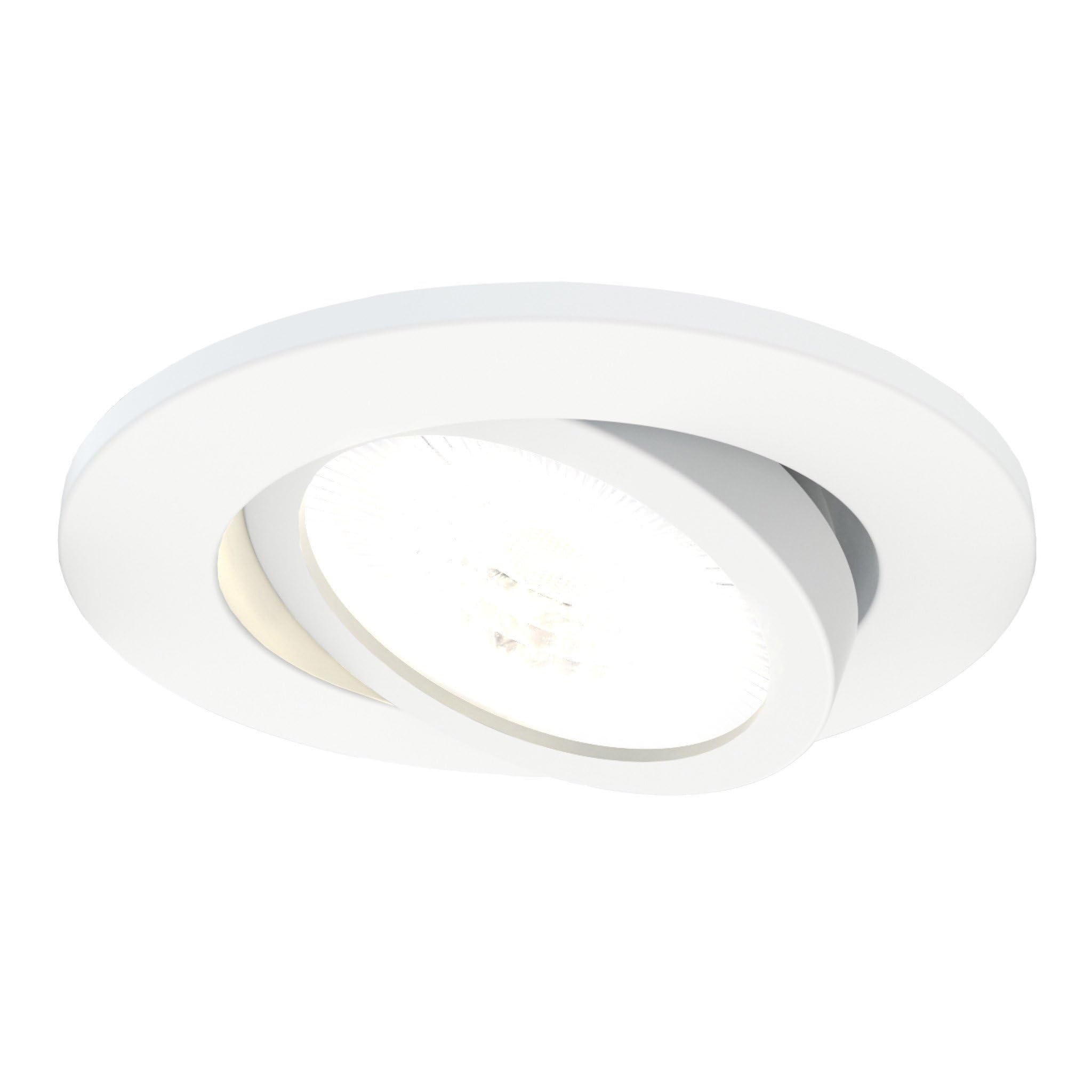 Ledvion Reflektor wpuszczany LED, biały, 7 W, IP65, CCT, COB, Ø90 mm, możliwość ściemniania, łatwa instalacja, 5 lat , wpuszczane reflektory do łazienki, ściemnialna lampa LED