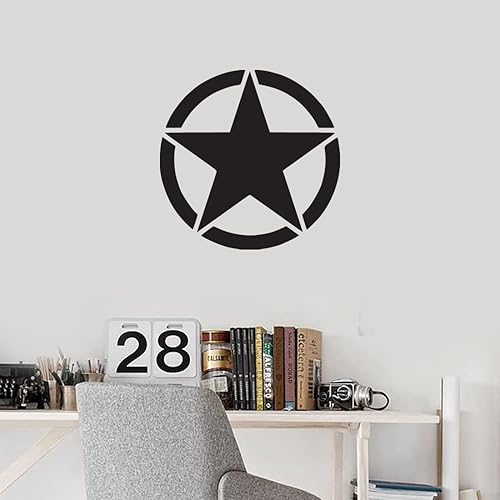 Miniatura 5 de Army Star Militar 1 (negro) (juego de 2) calcomanías de vinilo impermeables de alta calidad para teléfono portátil, accesorio de teléfono, casco,