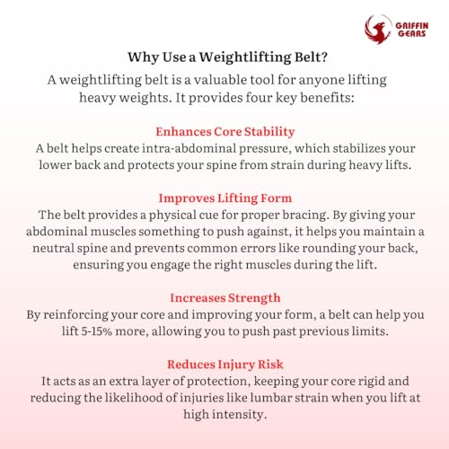 Image of 10mm Lever Powerlifting Belt - Red Belt Leather Gym Belt with Black Buckle - Men & Women- Weightlifting, Squats, Deadlifts - IPF Standard (Red, Medium)