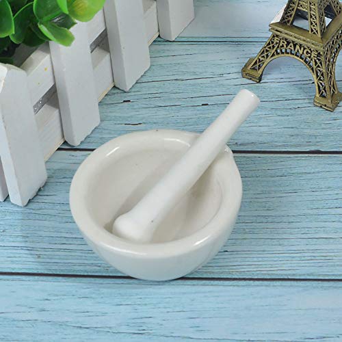 Comimark 2 Set 60 Mm Mini Porcelain Mortar And Pestle Mixing Grinding Bowl Set Diy Tool #TOP6