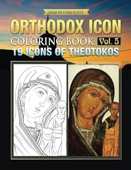 Paperback Orthodox Icon Coloring Book Vol. 5: 19 Icons of Theotokos Book