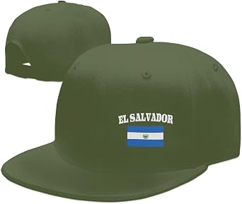 El Salvador Flag Flat Bill Brim Hats Snapback Hat Hip Hop Style Baseball Cap