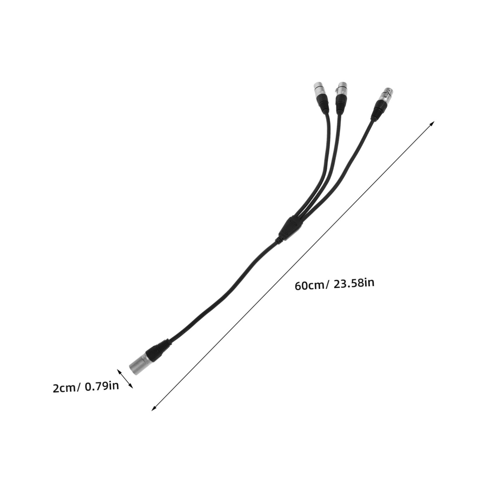 Cavo Audio Xlr 1 a 3, Splitter Microfono 0, 6m, 2 Pezzi | Connessione Bilanciata, Schermatura Anti-interferenze, Design Salvaspazio, per Palco e Produzione Musicale