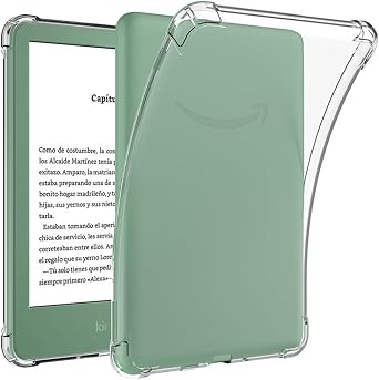 Clear Case Compatible for 6.8" Kindle Paperwhite 11th Generation 2021 and Paperwhite Signature Edition,Thin Slim Lightweight Scratch Proof Silicone Rubber TPU Cover Transparent