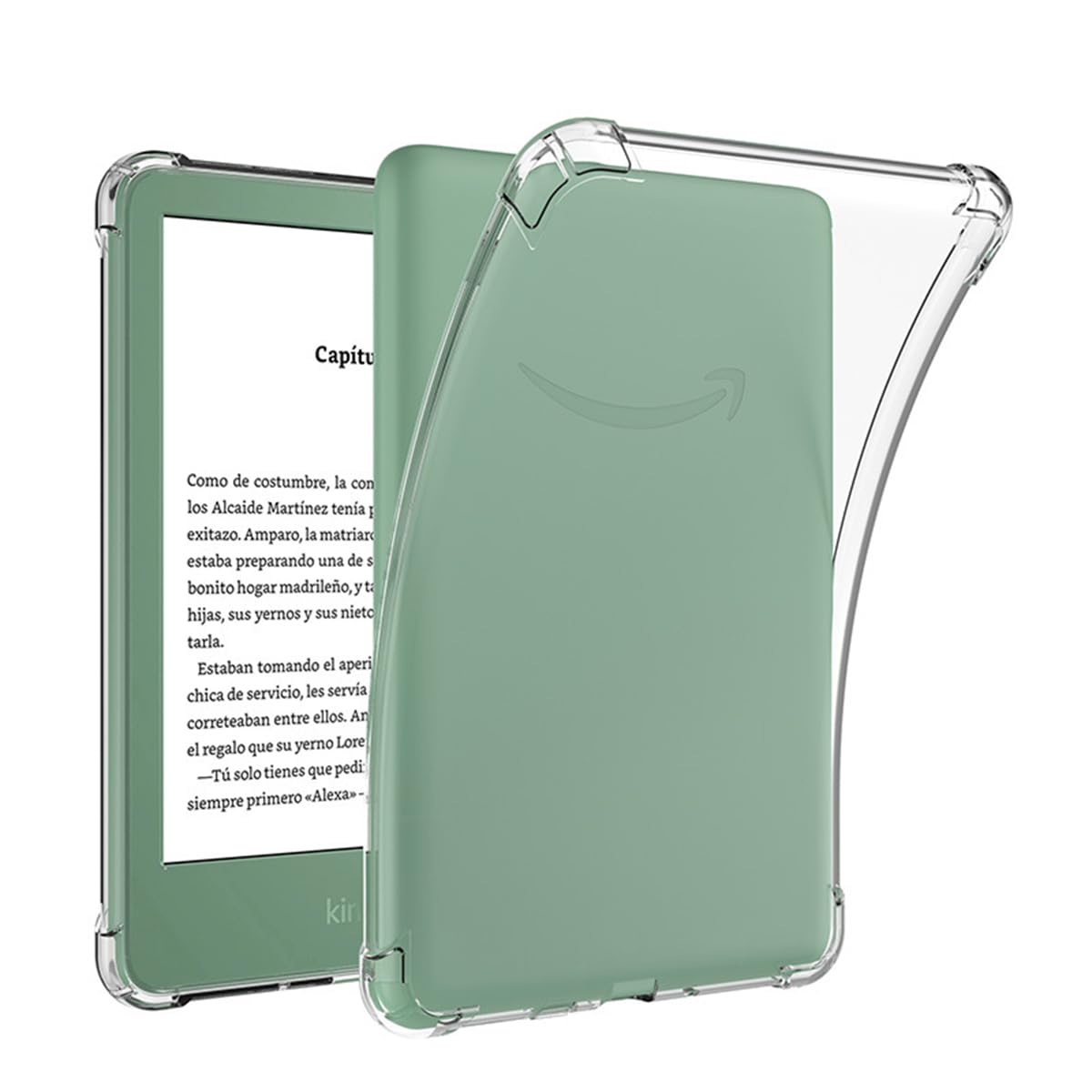 Clear Case Compatible for 6.8" Kindle Paperwhite 11th Generation 2021 and Paperwhite Signature Edition,Thin Slim Lightweight Scratch Proof Silicone Rubber TPU Cover (Transparent)