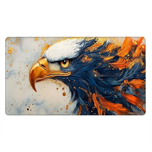 Alfombrilla Ratón XXL Alfombrilla Escritorio 1600x800mm Mouse Pad Mejora la Precisión y la Velocidad con Base de Goma Antideslizante y Bordes Cosidos Duradera Cómoda, Oficina Juegos (áGuila) xR8-903