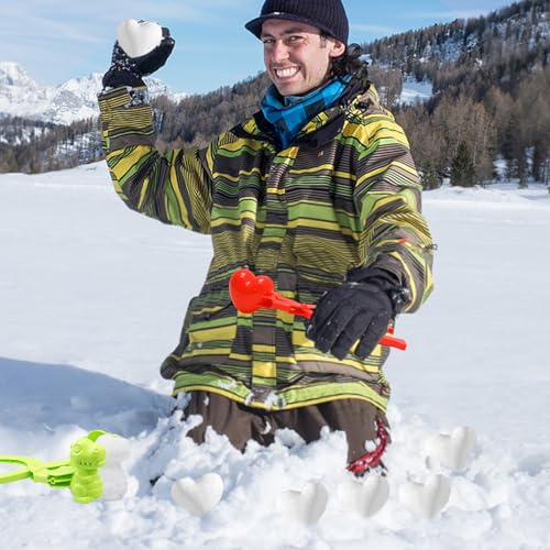 Schneeball Former, 6 Stück Schneeballzange, Schneeball Maker, Schneeball Clip, Schneeballformer Viele Formen, Schneespielzeug Kinder Schneeballschlachten Winter Outdoor Schneespielzeuge für Kinder(A)
