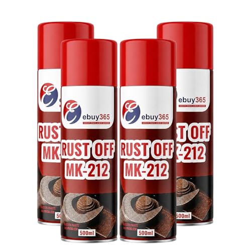 Image of Rust Off MK-212 | 500ml | All-In-One Rust Release Spray & Penetrating Lubricant | Fast-Acting Corrosion Remover, Multi-Use Cleaner, Penetrant Oil to Free Stuck Bolts /Hinges (4, Pack of 4)