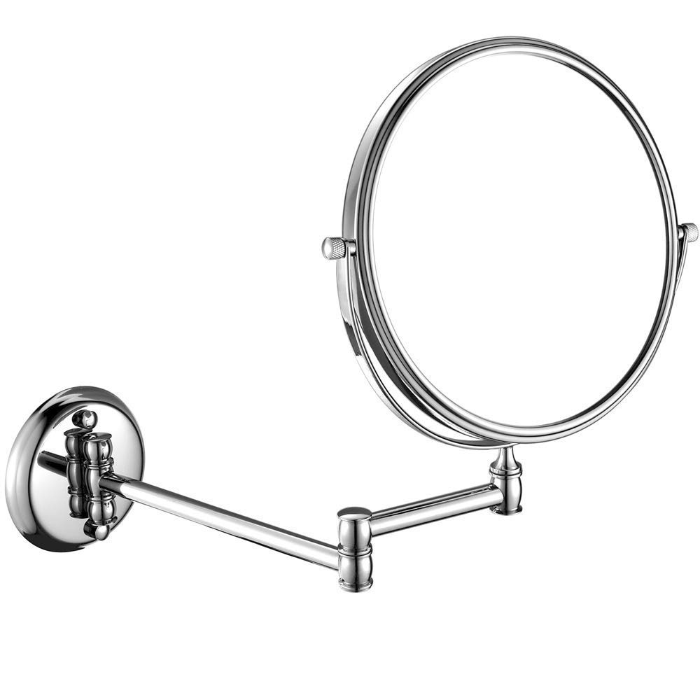 Miroirs de maquillage de salle de bains grossissant mural double face