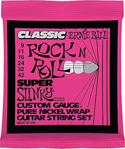 Image of Ernie Ball Extra Slinky Classic Pure Nickel Electric Guitar Strings, 8-38 Gauge (P02255) (Pack of 2)