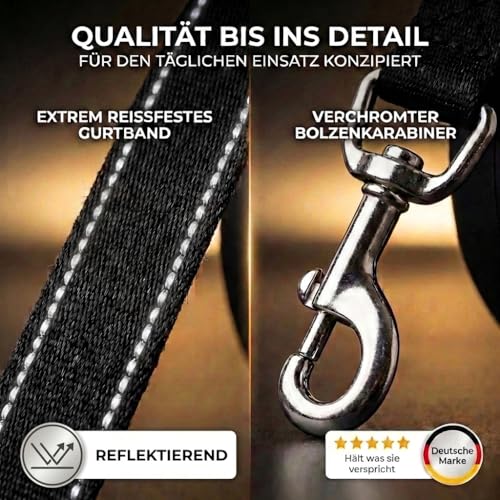 HUND IST KÖNIG Rollleine Hundeleine 8m für kleine & große Hunde | Hochwertige Hundeleine ausziehbar mit bequemen Griff | Robuste Ausziehleine | bis 50kg