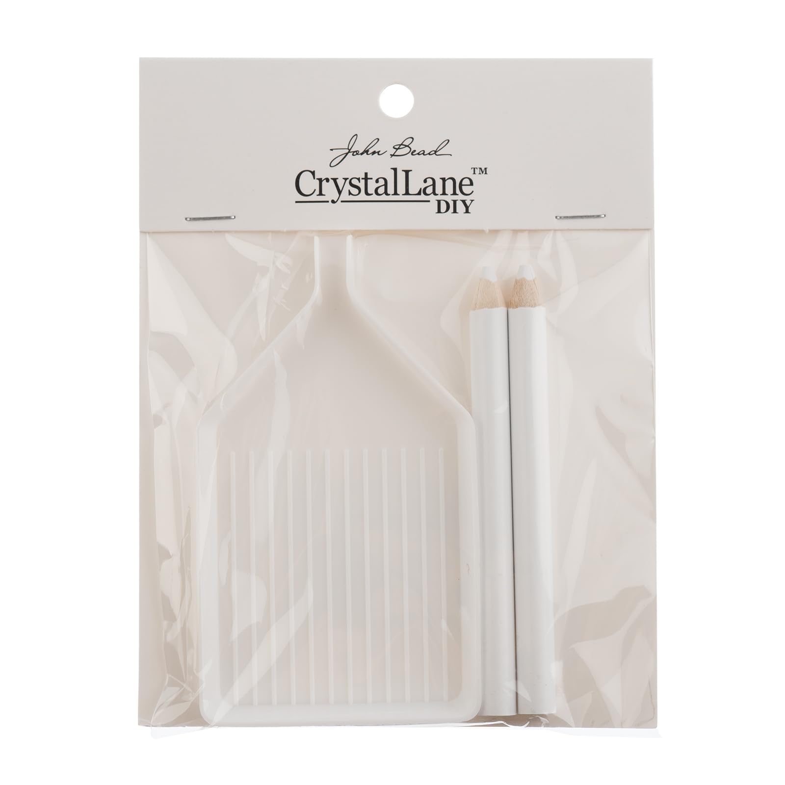 Crystal Lane DIY Rhinestone Tray White with 2 Pickup Sticks