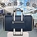 RUIMA Convertible Carry On Garment Bag - Waterproof PVC Leather with Shoe & Cosmetic Compartments, 47