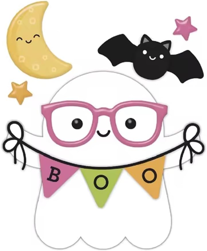 Halloween Boo Dies Metal Die Cuts, Cute Ghost Cutting Dies Cut Stencils for DIY Scrapbooking Cards Photo Album Decorative Embossing Paper Dies for Scrapbooking Card Making