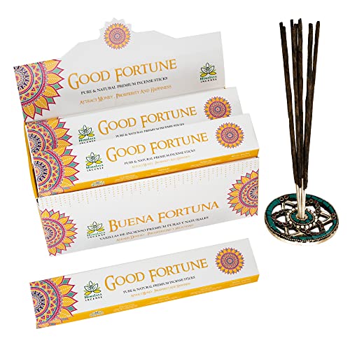 Image of Himalaya Premium Incense Sticks for Everyday Use | Aroma Fragrance Sticks | Pooja Room Items for Home & Prayers | Freshness Positive Energy (Good Fortune Fragrance) (Pack of 12, Each of 15 GM)