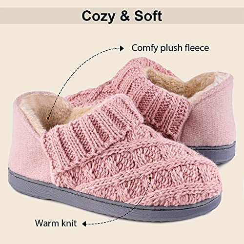 LongBay Women's Warm Bootie Slippers Winter Memory Foam House Shoes for Indoor Outdoor3