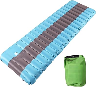 Amazon エアーマット キャンプマットエアーマット キャンプマット キャンピングエアーマット お花見エアーマット インフレータブルマット 二つの 空気入れ方法 足踏み式 空気ポンプで空気入れ テント キャンプ 超軽量 耐水加工 コンパクト 防水防潮 防災用品 山登り 花見