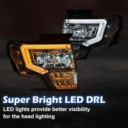 image for PIT66 LED Tube Headlights Compatible with Ford F150 2009-2014 Headlamp