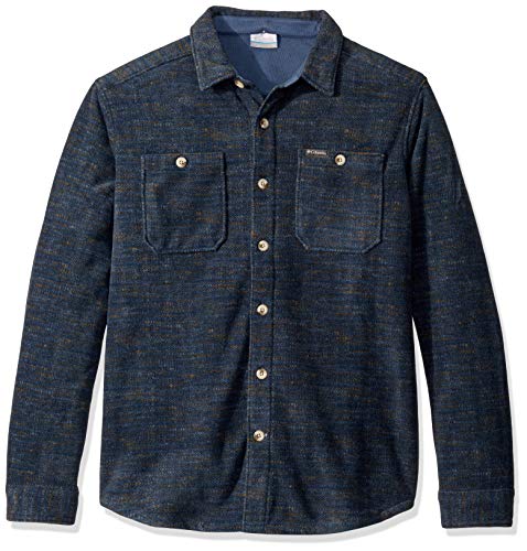 Columbia Men's Flare Gun Fleece Over Shirt, Dark Mountain Tweed, X-Large