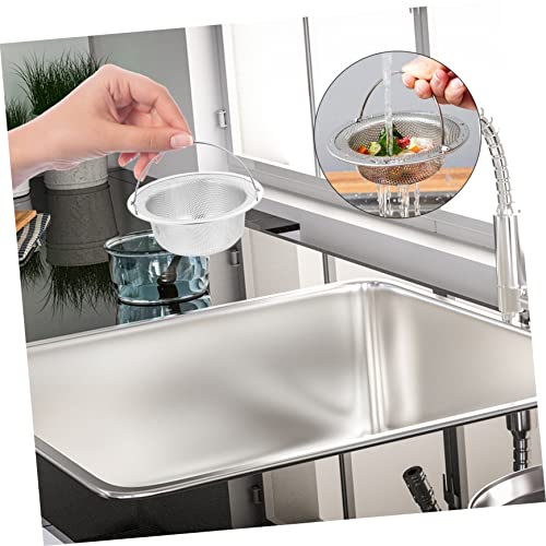 Colador de fregadero de acero inoxidable con mango miniatura 6