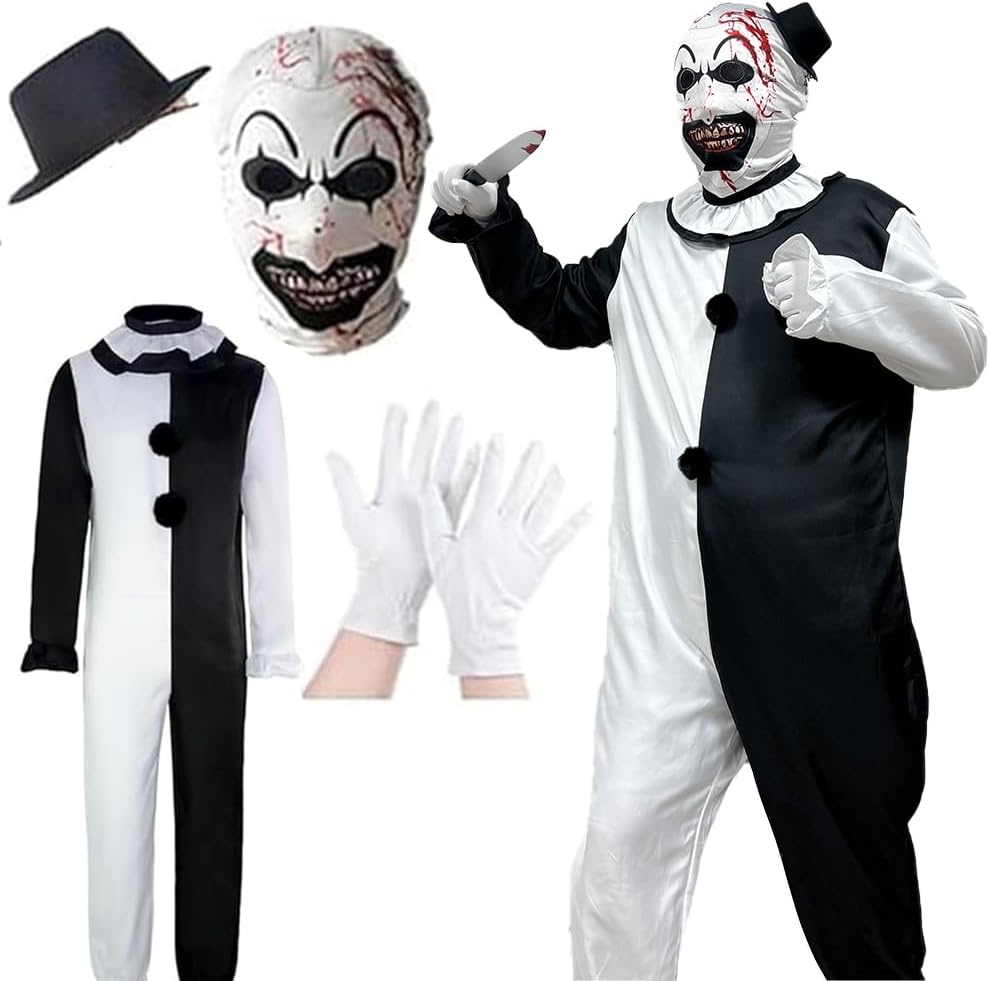Anime Jumpsuit Bodysuit Costume Outfit with Mask Carnival Theme Party Full Set