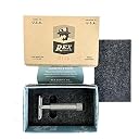 Rex Supply Company Men , Rex Envoy 100% Stainless Steel 3-Piece Double Edge Safety Razor, Hand Crafted In The Usa gallery image