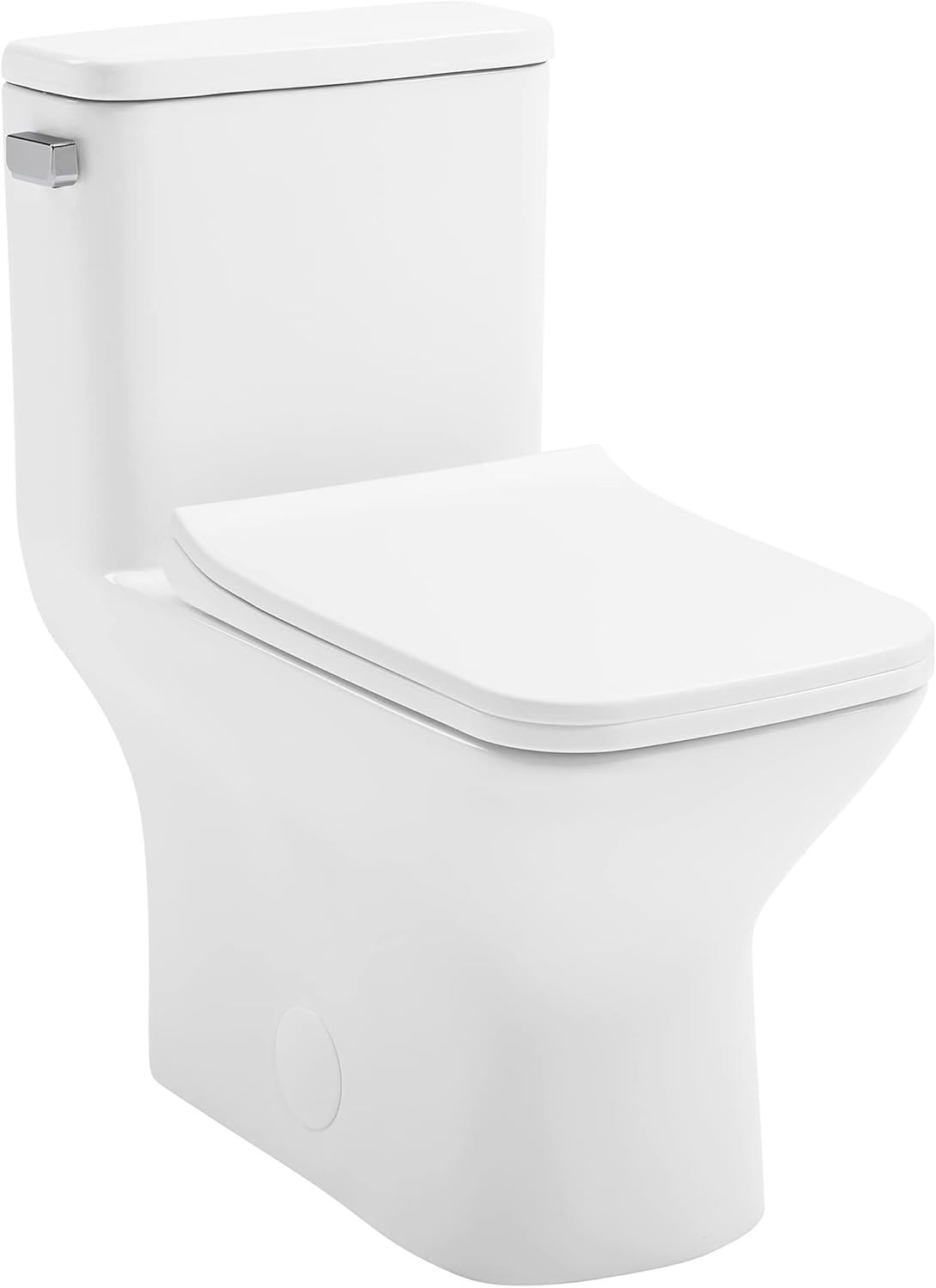 Carre One-Piece Square Toilet Left Side Flush Handle Toilet 1.28 gpf