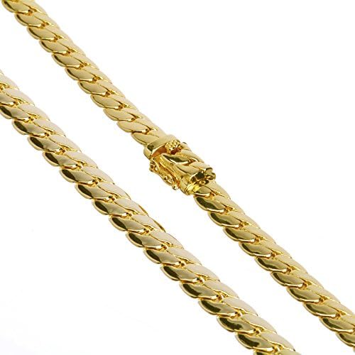 Cuban Link Chain Necklace Box Clasp 