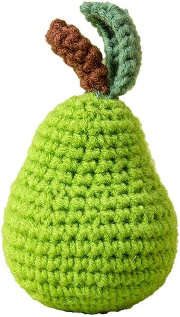 Woven Food Shape Pet Chew Toy, Interactive Cat and Dog Toy for Daily Play (pear)