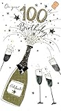 100th Birthday Greeting Card Hand-Finished Champagne Range Cards JGS633
