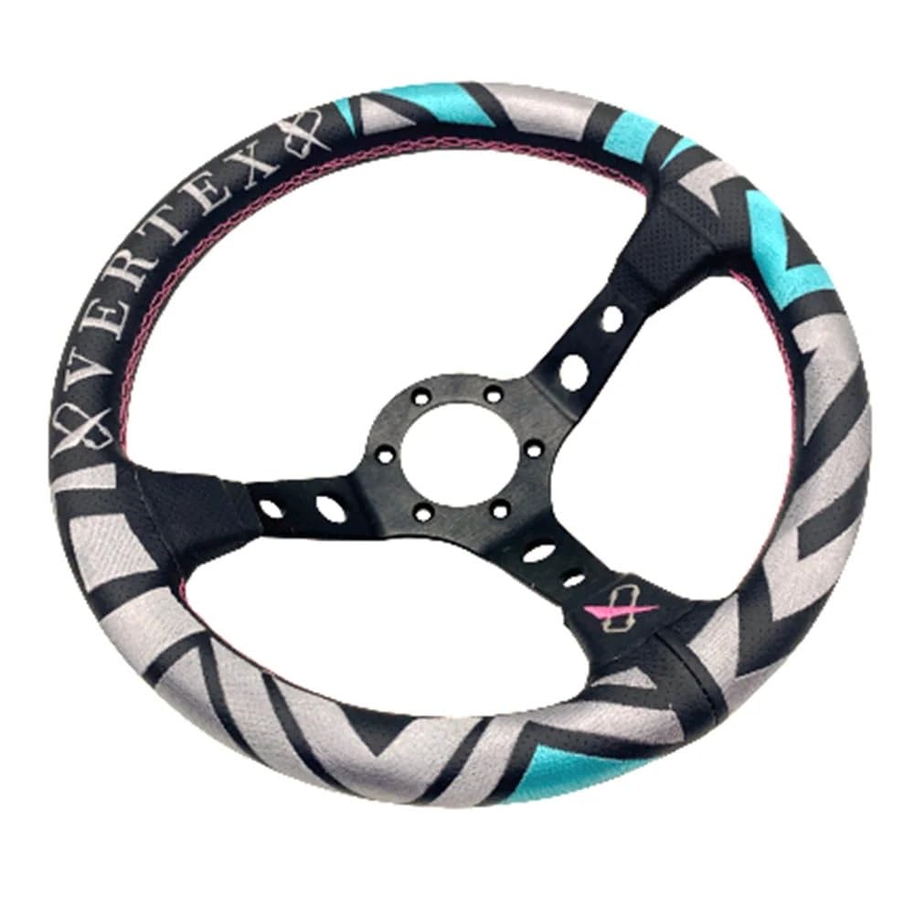 Volante Desplazado Volante 330mm 13 pulgadas Súper fibra de cuero bordado deportes deriva 320mm