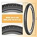 2-Pack Kids Bike Tires Set: Hycline 20x2.125 Inch (57-406 mm) Folding Replacement Puncture-Resistant Bicycle Tires and Pair 20-inch Inner Tubes with Tire Levers for BMX, MTB or Kids Children Racing