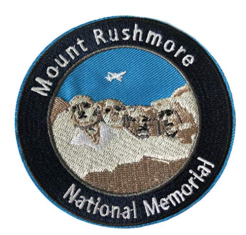 Mount Rushmore Memorial - US National Monuments & Parks Vacation Souvenir Theme Embroidered Premium Patch Iron On or Sew On Biker Emblem Decorative Outdoor Indoor Gear Appliques