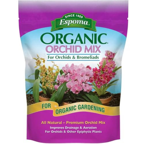 Espoma Organic Orchid Mix 4-Quart Bag. for All Orchids and Bromeliads. Ideal for Phalaenopsis, Dendrobium, and Other Types of Orchids. for Organic Gardening - 12 Pack