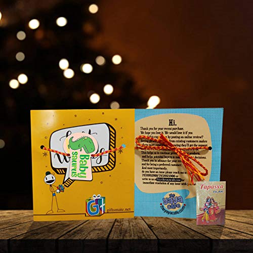 Image of TheYaYaCafe Little Bro Printed Rakhi for Baby Brother | Rakshabandhan Baby Bro Rakhi