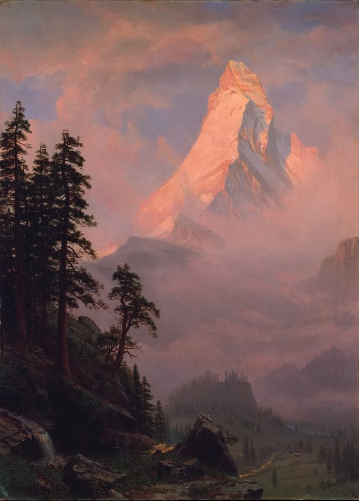 Affiche Cervin poster toile Albert Bierstadt, décoration murale paysage