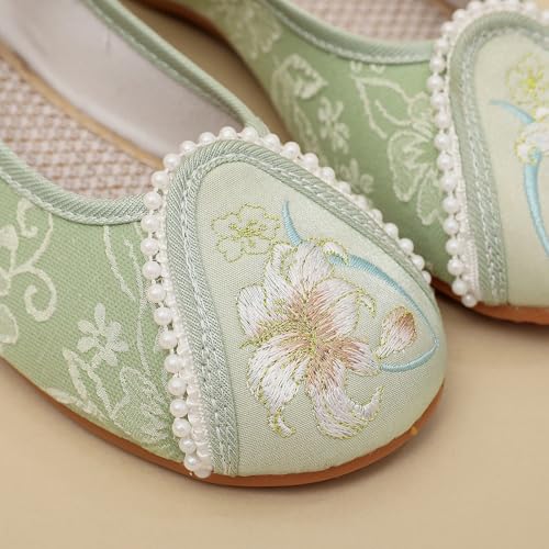 Mary Jane Shoes Chinese Embroidered Slip On Ballet Flats for Womens3