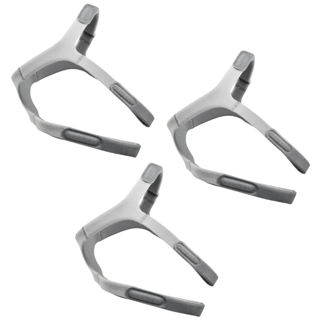 Amara-View Full Face Headgear Replacement - Large (3 Pack), Gray