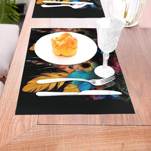 Set de table lavable en PVC résistant à la chaleur tressé lot 4 - 6