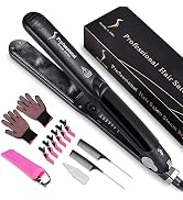 Steam Hair Straightener, Flat Iron Hair Straightener and Curler 2 in 1, Professional Hair Salon V...
