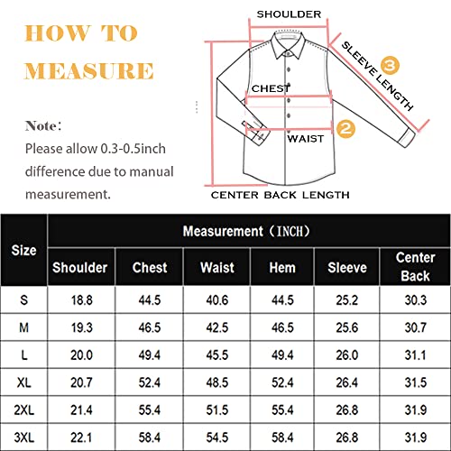 Coofandy Men's Slim Fit Dress Shirts Wrinkle-Free Long Sleeve Casual Button Down Shirt Black #TOP6