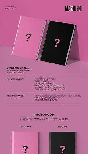 Stray Kids MAXIDENT 7 Mini álbum Versión Estándar CD+Photobook+Papel de letras+Tarjeta fotográfica+Mini póster en paquete+Pegatina Stray Kids MAXIDENT 7 Mini álbum Versión Estándar CD+Photobook+Papel de letras+Tarjeta fotográfica+Mini póster en paquete+Pegatina