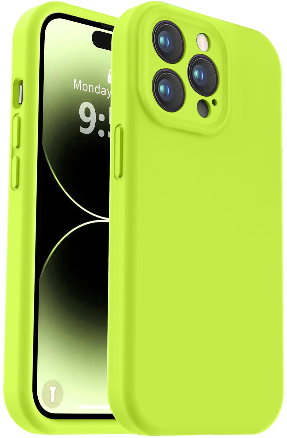 Vooii Compatible with iPhone 14 Pro Max Case, Liquid Silicone Upgrade [Camera Protection] [Soft Anti-Scratch Microfiber Lining] Shockproof Phone Case