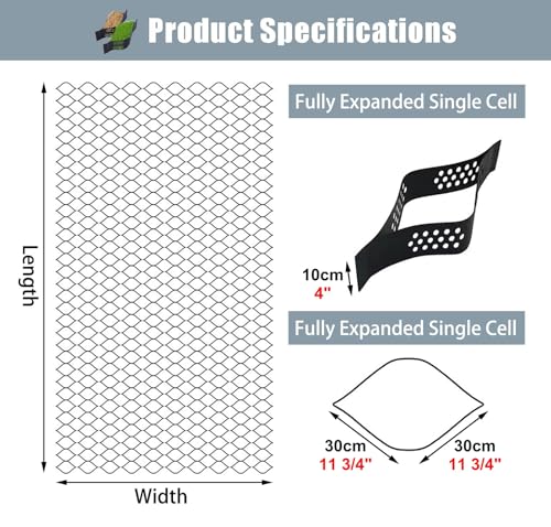 Grille de sol pour allées et stabilisation de gravier de 5cm - 5
