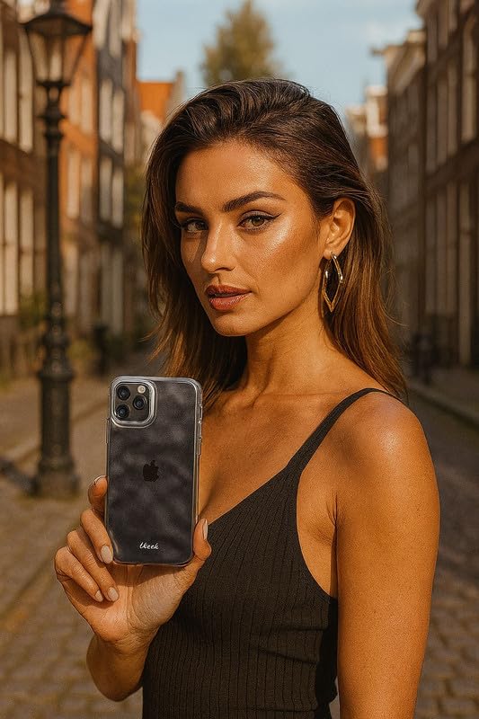 Image of COVERLY PC Ombre Holographic for iPhone 15 Case,Luxury Rainbow Gradient Lens Cover [Compatible with Mag-Safe] Shockproof Sparkly Cute Women Girl Protective Case Cover Case for iPhone 15,Black Glitter