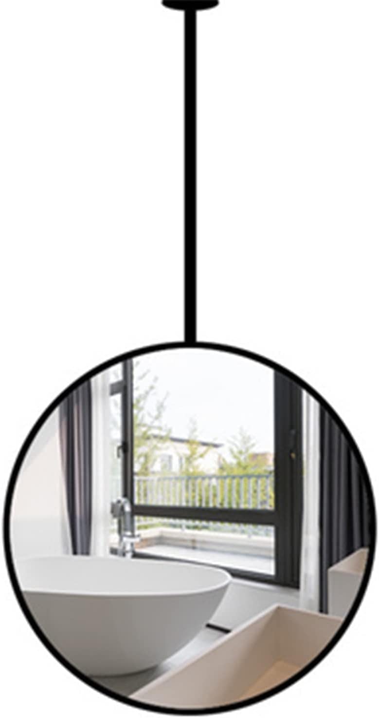 Wiszący pręt Okrągłe lustro Łazienkowe lusterka do golenia Pokój hotelowy Duże lusterka dekoracyjne Sufitowe wiszące lustro do sypialni Vanity Hallway Entryway Toaleta Lustro ścienne (rozmia