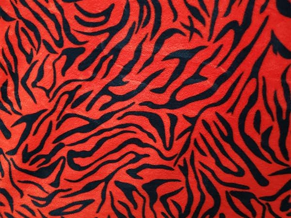 Impresión de tela polar con estampado animal cebra roja  60 pulgadas de anchovendido por The Yard FE-N-18