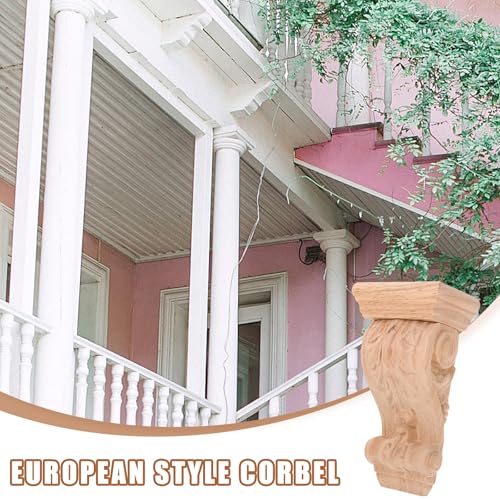 Holzkonsole,Kapitelle Aus Holz Dekorative Regalträger Holz Für Wohnzimmer Innenhof Und Balkon